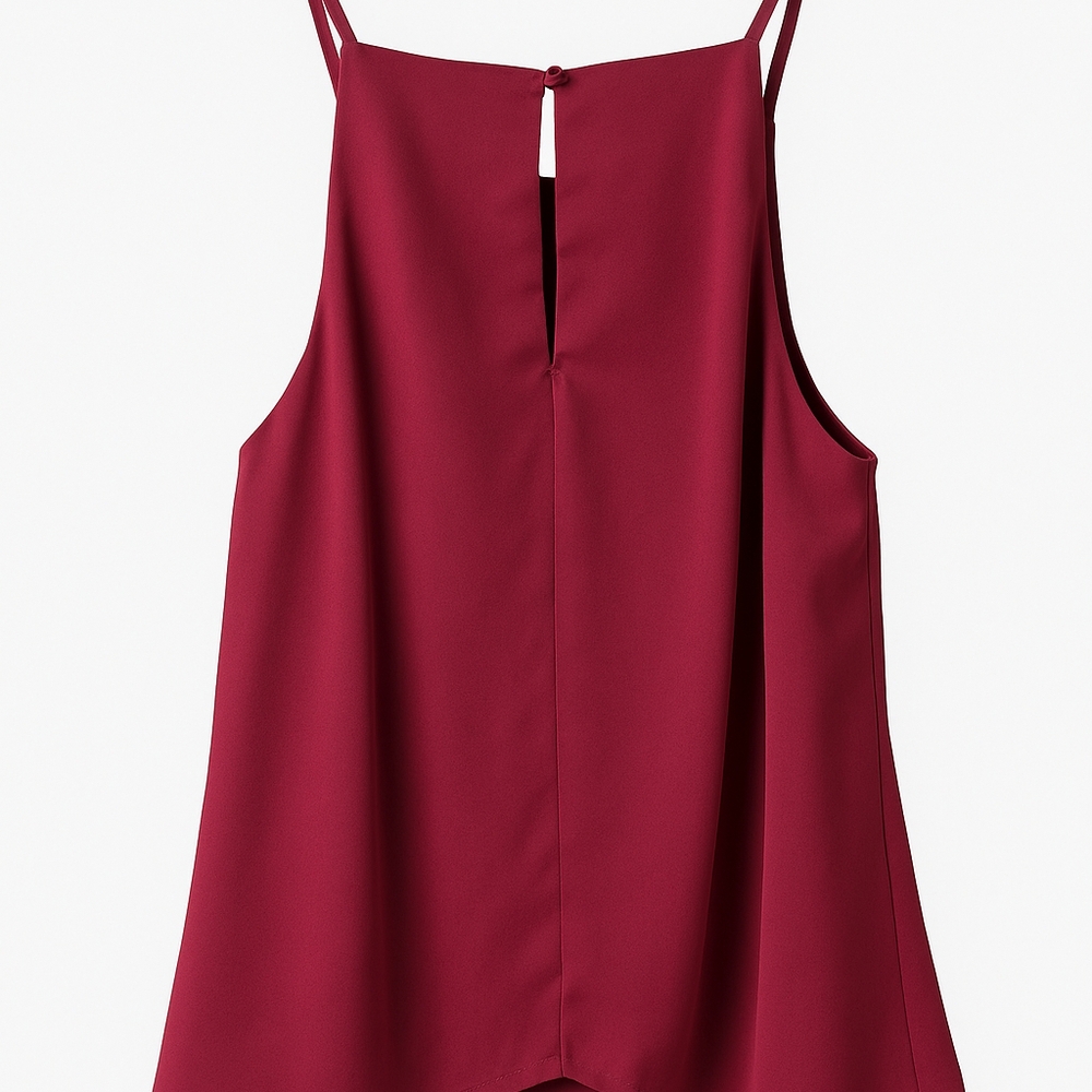 Rue21 Burgundy Sleeveless Tank Top Women’s Size S Elegant Burgundy Sleeveles Top - Picture 2 of 2